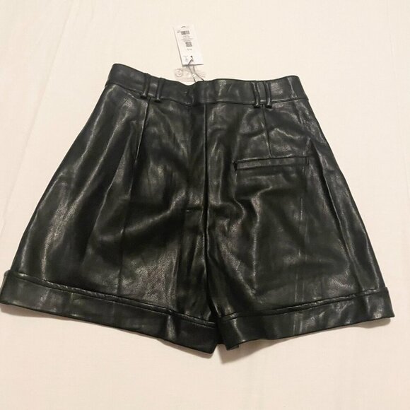 Dynamite Faux Leather Jet Black Shorts Womens Size Small - Picture 12 of 16